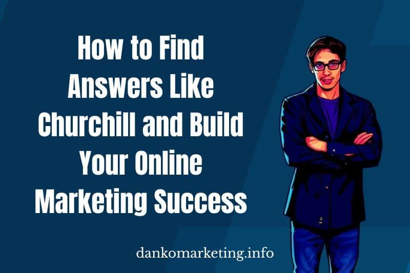 "Online Marketing Guide with Churchill-Inspired Strategy."